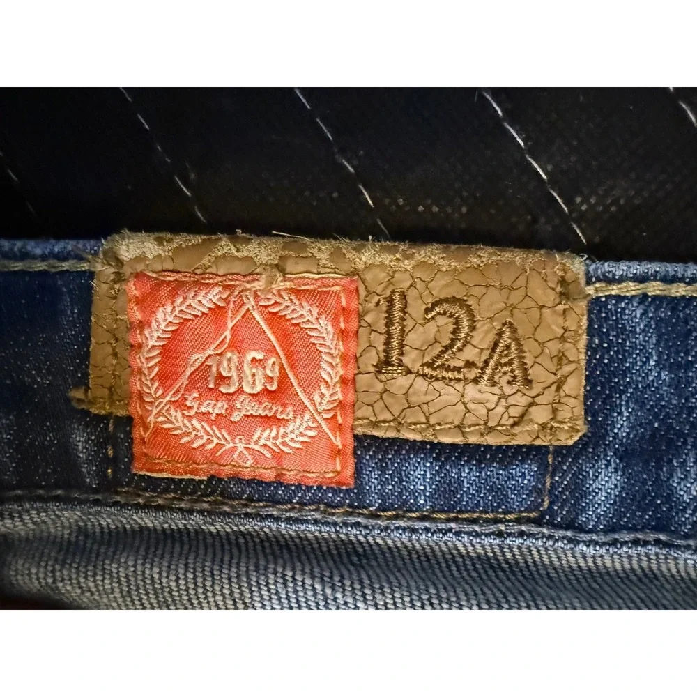 Gap 1969 Boot Cut Jeans Women's Size 12A Blue Stretch Denim Medium Wash Frayed